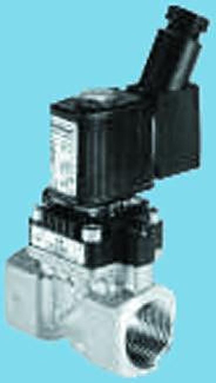 Burkert Solenoid Valve 140844, 2 Port, NC 3/8 in, 24V ac, 3/8 in