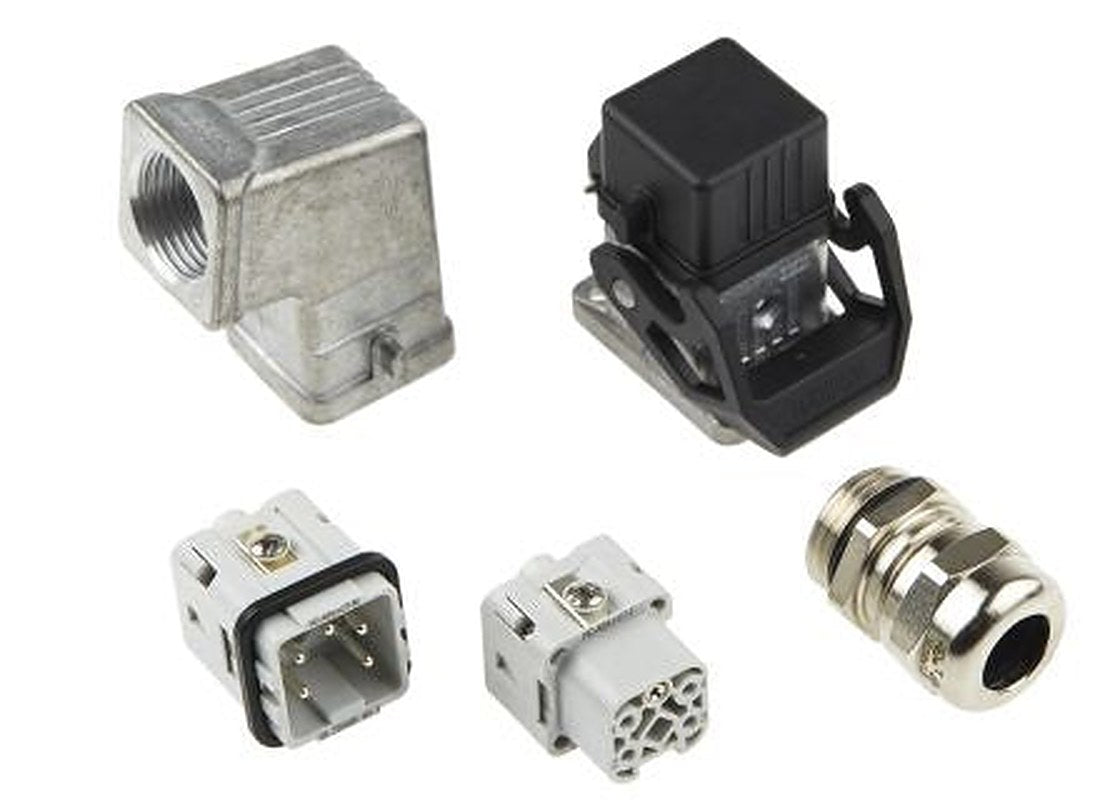 Phoenix Contact HC Series Heavy Duty Power Connector Kit, 4-Contact, 1409668