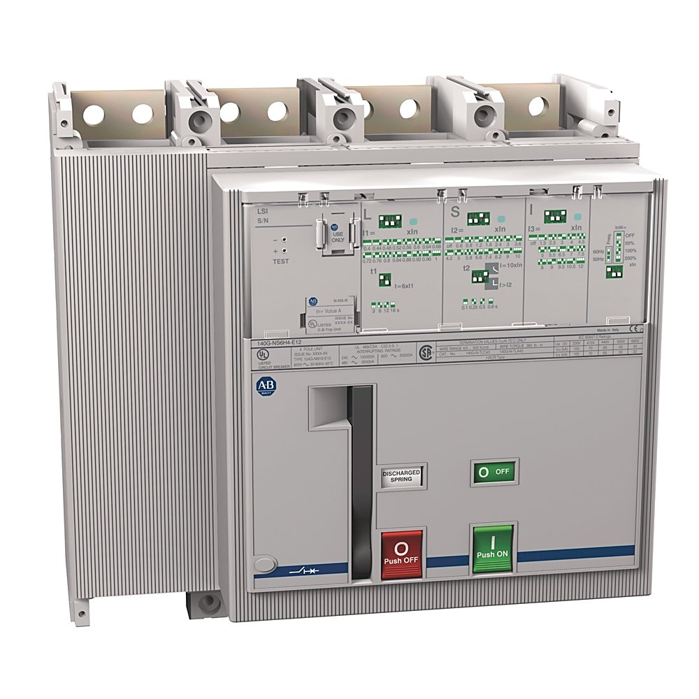 140G - Molded Case Circuit Breaker, NS frame, 65 kA Interrupt Rating, LSI (Electronic DIP Switch), 4 Poles, Rated Current 1200 A