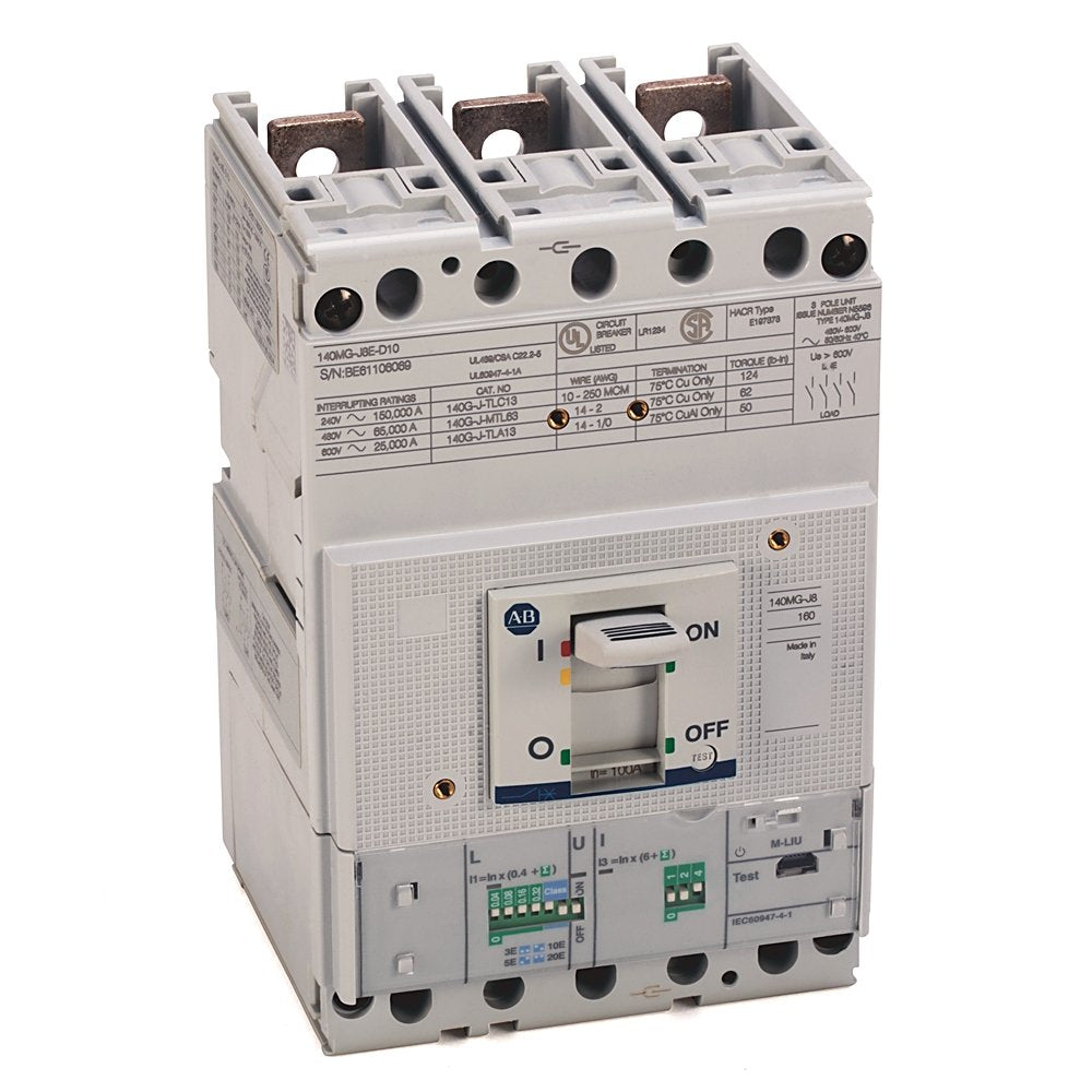 140MG - Motor Protection Circuit Breakers, J frame, 35..65 kA at 480V, Thermal/Magnetic, TMD, Rated Current 40 A