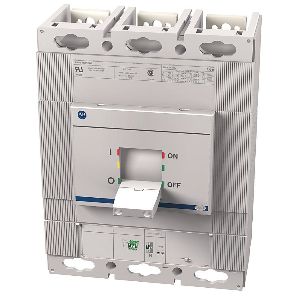 140MG - Motor Circuit Protectors, M frame, 35..65 kA at 480V, MCP (magnetic only), Rated Current 800 A