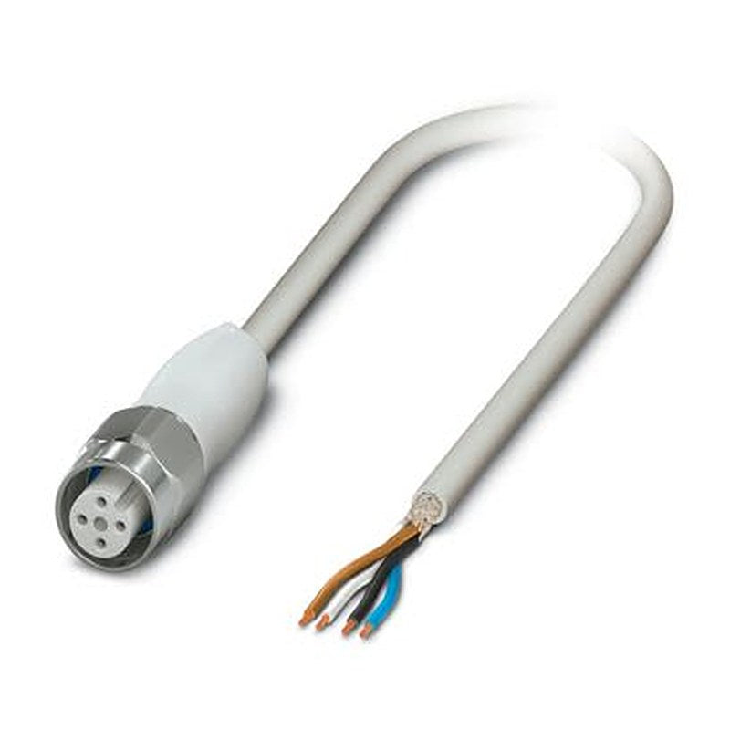 Phoenix Contact 4 way M12, Straight to Female 4 way Straight Actuator/Sensor Cable, 2 m
