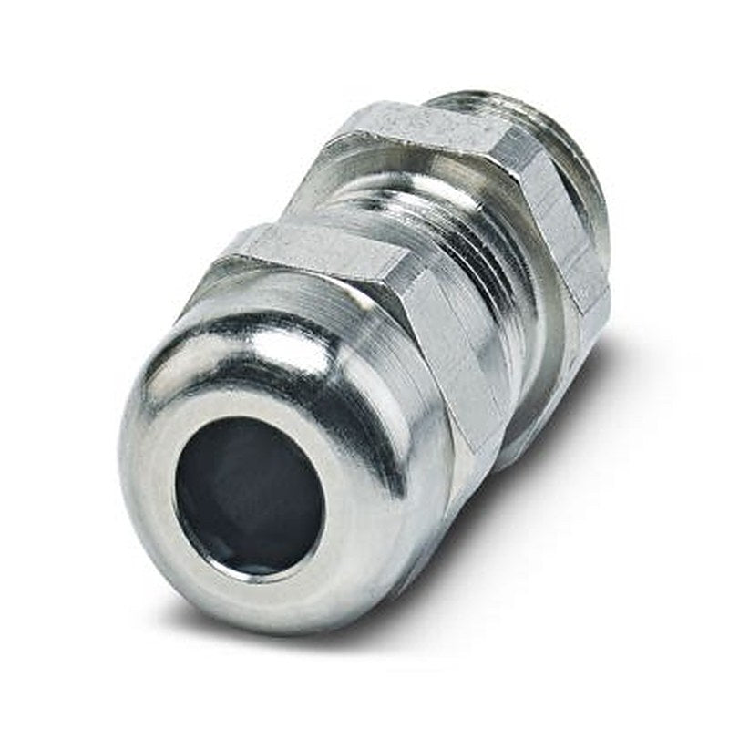 Phoenix Contact G-INSEC Series Silver Nickel Plated Brass Cable Gland, M12 x 1.5 Thread, 4 mm min., 6.5 mm max., IP68