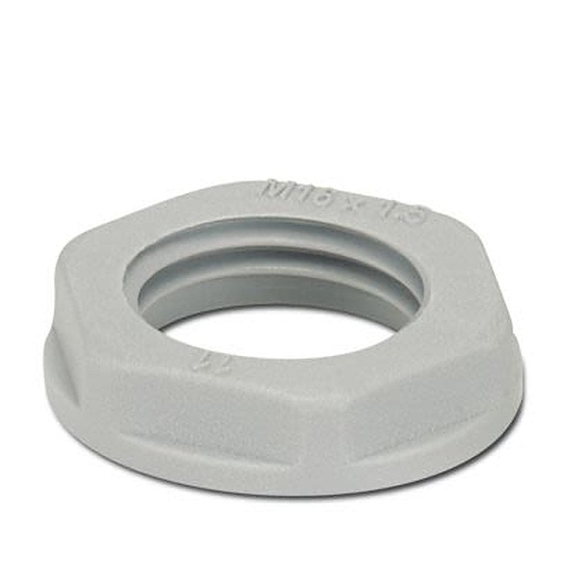 Phoenix Contact Grey, Silver Polyamide Cable Gland Locknut, M16 Thread