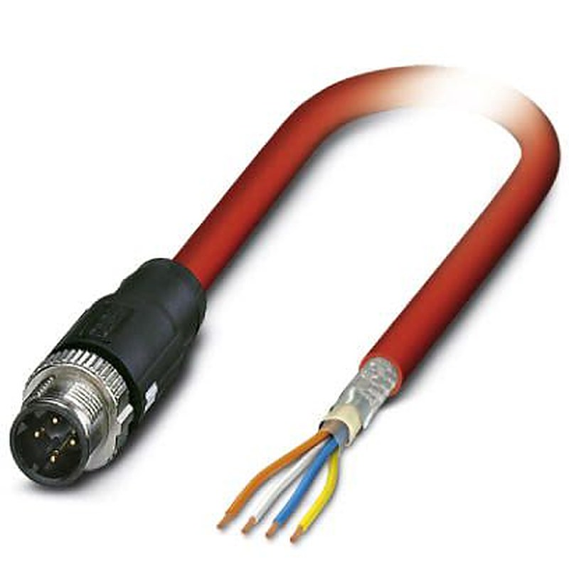 Phoenix Contact NBC, 10 m Cat5 Ethernet Cable, Red, Shielded 4 Screened Polyvinyl Chloride Sheath