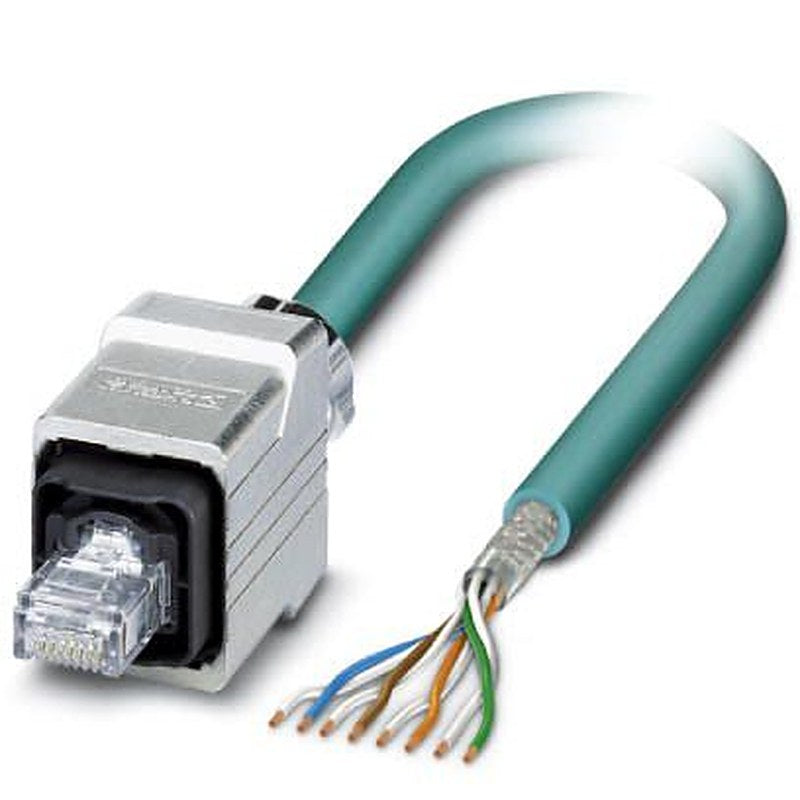 Phoenix Contact VS, 2 m Cat5 Ethernet Cable, Blue, Shielded Screened Polyurethane Sheath