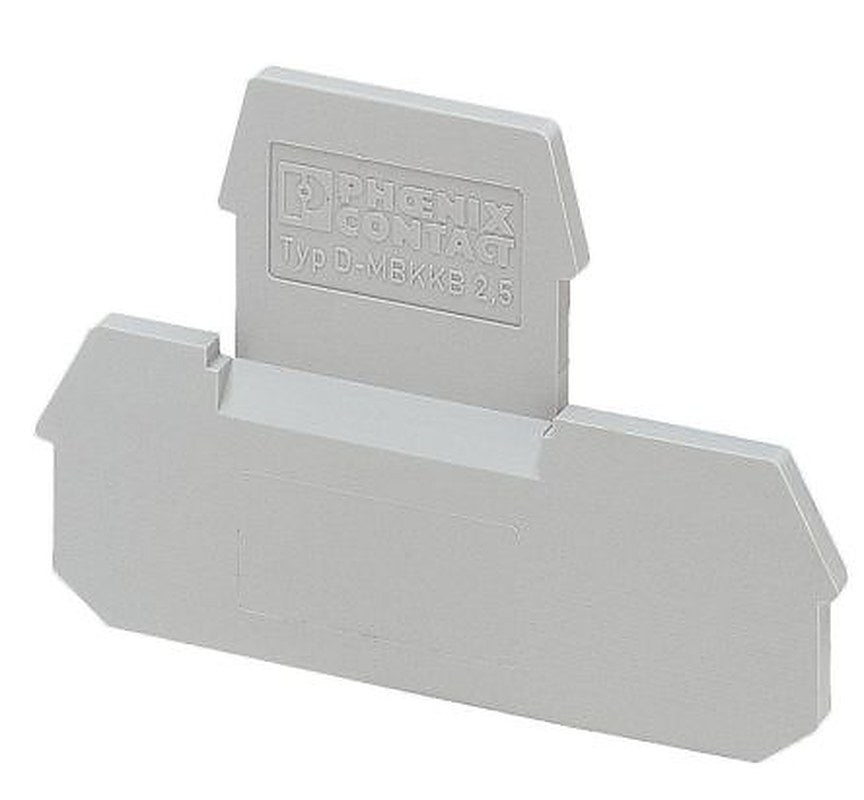 Phoenix Contact D-MBKKB 2.5 Series End Cover for Use with DIN Rail Terminal Blocks