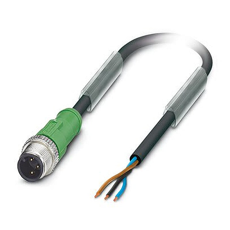 Phoenix Contact Male 3 way Straight Plug M12 to M12, Straight Actuator/Sensor Cable, 3 m