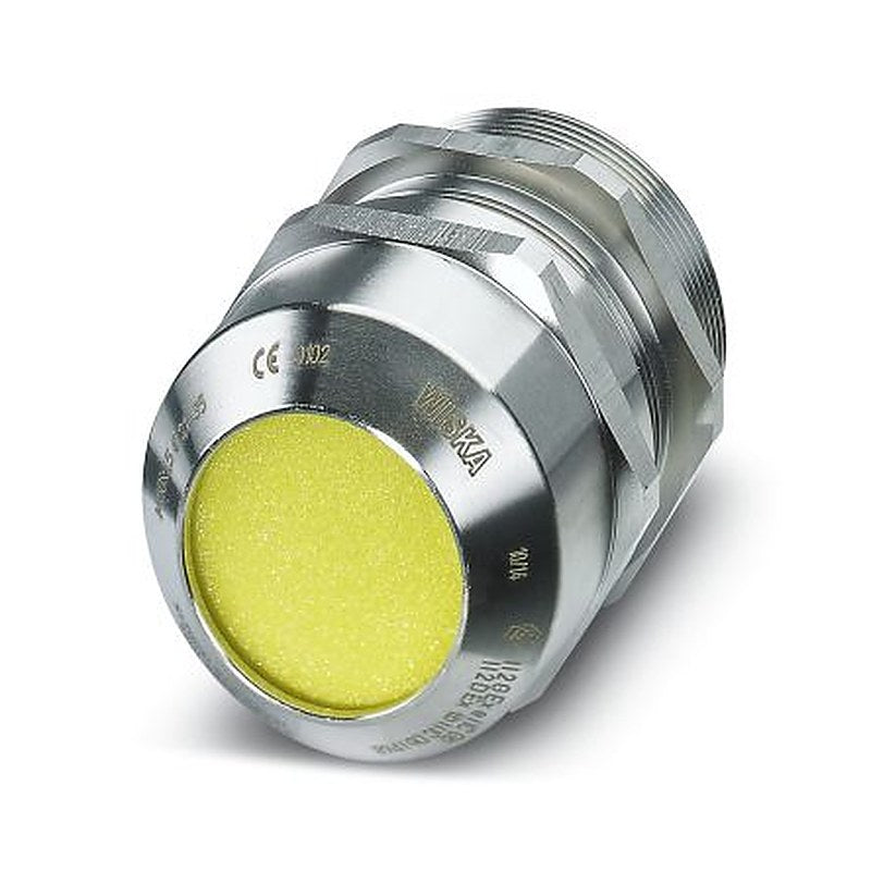 Phoenix Contact 14151 Series Brass Brass Cable Gland, M50 Thread, 21 mm min., 35 mm max., IP68, IP67