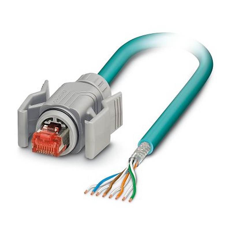 Phoenix Contact IP67, 5 m Cat6 Ethernet Cable, Blue, Shielded 8 Screened Polyurethane Sheath