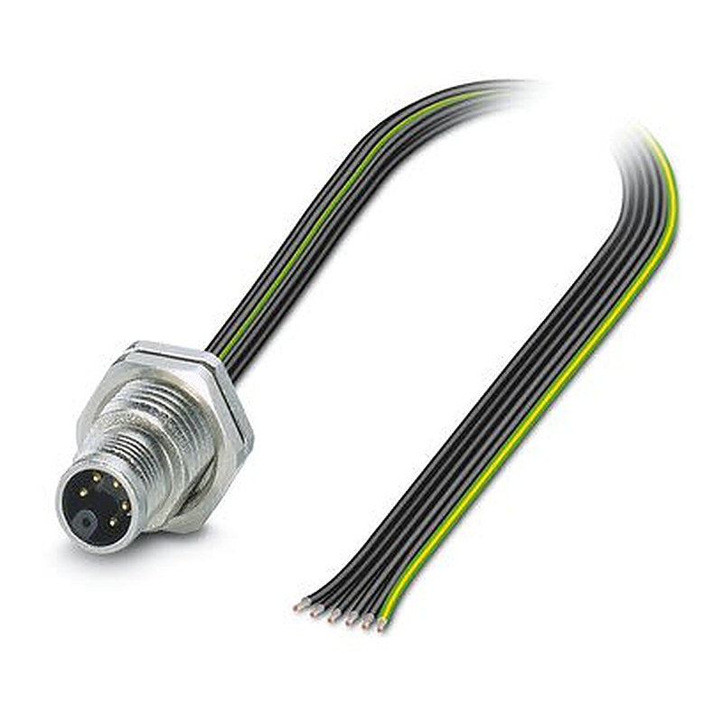 Phoenix Contact Circular Connector, 6 Contacts, Rear, M12 Connector, Plug, Male, IP65, IP67, SACC Series