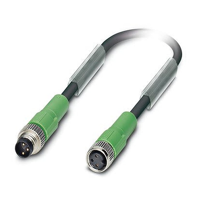 Phoenix Contact Male 3 way M8, M8, Straight, Straight to Female 3 way M8, M8, Straight, Straight Sensor Actuator Cable,