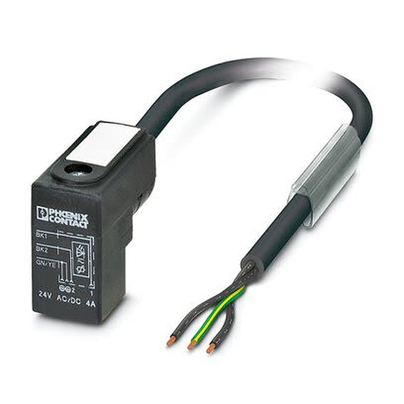 Phoenix Contact Free Cable End to Male 3 way Straight, Valve Connector Actuator/Sensor Cable, 3 m