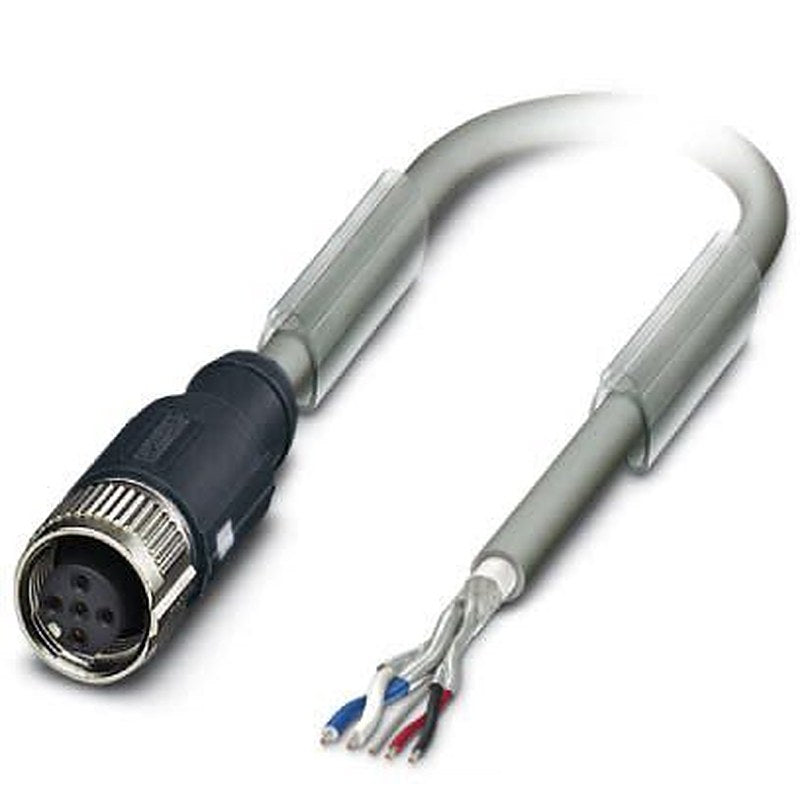 Phoenix Contact Female 5 way M12, Straight to Female Unterminated Bus Cable, 15 m