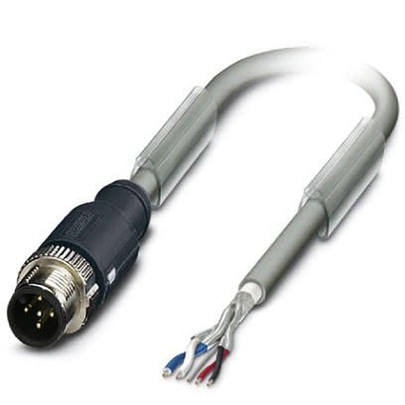 Phoenix Contact Male 5 way M12, Straight to Unterminated Bus Cable, 10 m