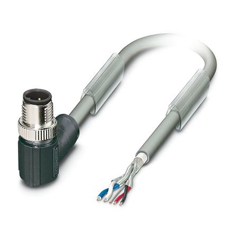 Phoenix Contact Male 5 way M12, Right Angle to Male M12 Bus Cable, 2 m