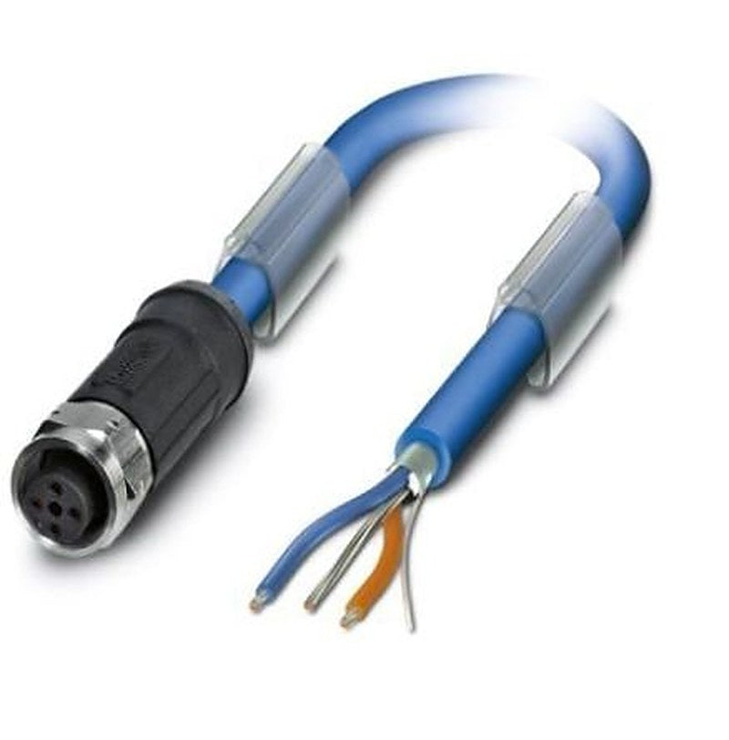 Phoenix Contact Female 3 way M12, Straight to Male Angled Socket M8 Bus Cable, 15 m