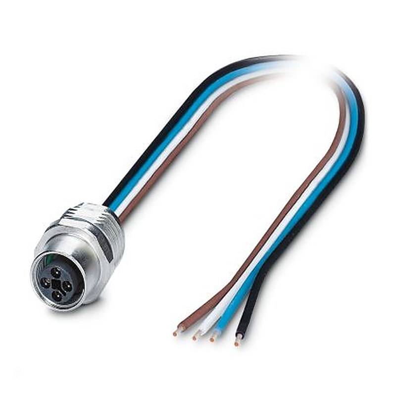Phoenix Contact Female 4 way Straight to 4 way Unterminated Sensor Actuator Cable, 0.5 m