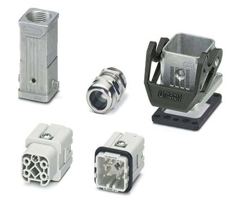 Phoenix Contact, A04PT, Heavy Duty Power Connector Kit, 4 Way, 10A, 230V