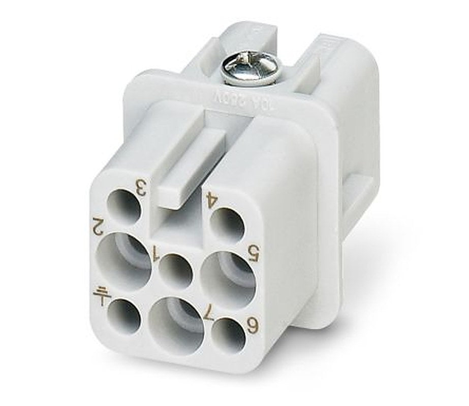 Phoenix Contact HC-D07-I-CT-F-42V Series Heavy Duty Power Connector Insert, 7-Contact, 2 Row, 1425006