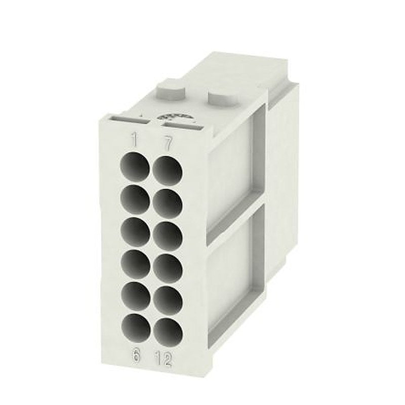 Weidmüller Heavy Duty Power Connector Insert, 10A, ModuPlug Series Male, 12 Contacts