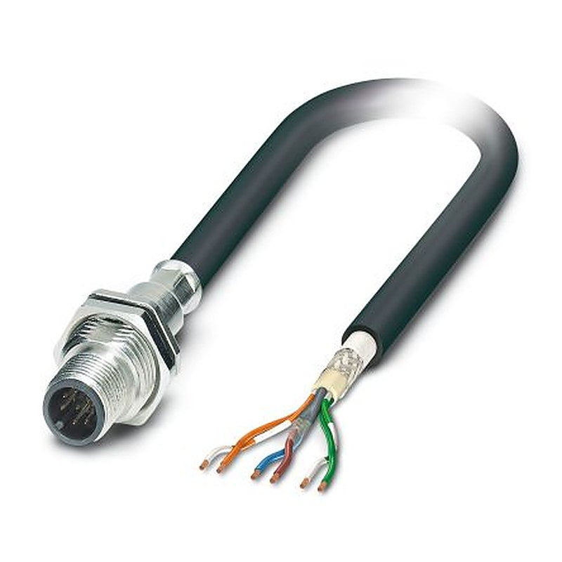 Phoenix Contact Male 8 way M12 to 6 way M16 Sensor Actuator Cable, 500 mm