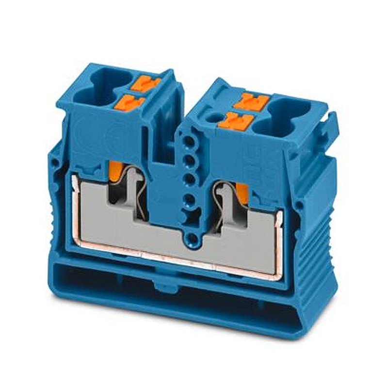 Phoenix Contact 1429430 MPTD Series Feed Through Terminal Block Blue, 2.5mm², 1-Level, Push-in