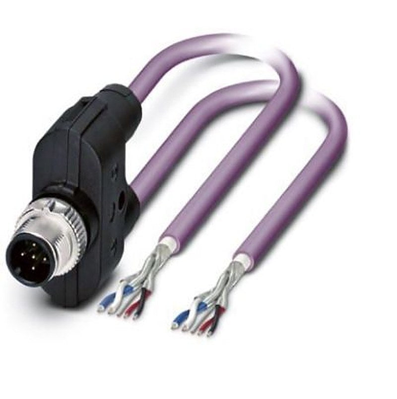 Phoenix Contact Male 5 way M12, Straight to Free Cable End Bus Cable, 15 m