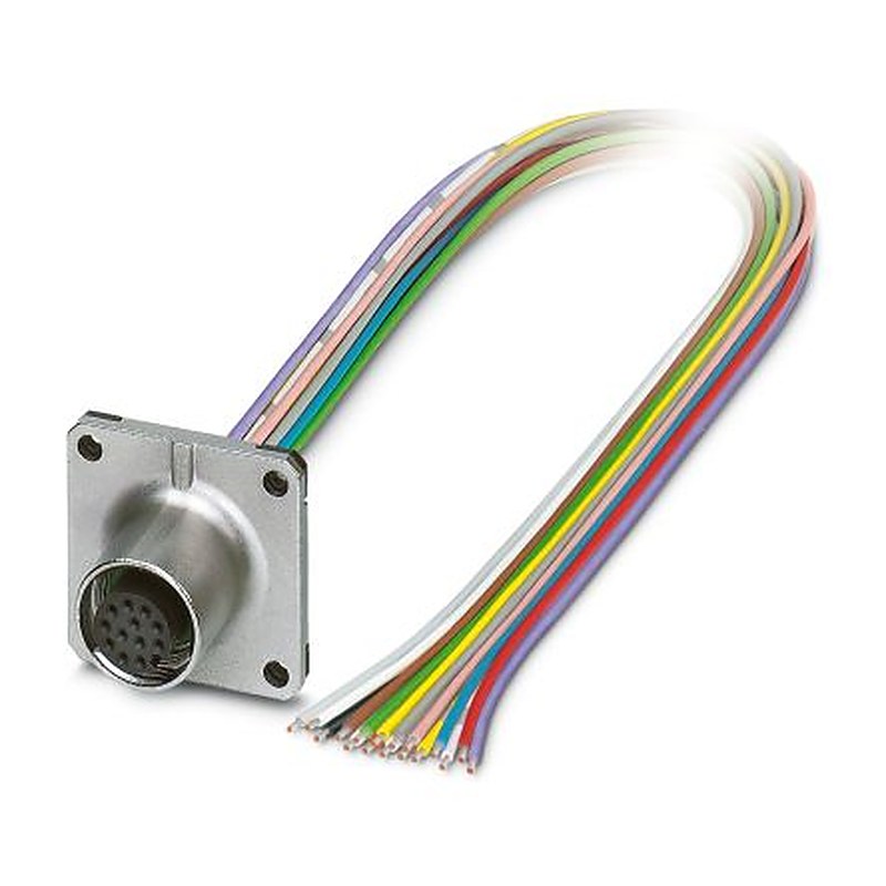 Phoenix Contact Female 12 way M12 to 12 way Free Cable End Sensor Actuator Cable, 500 mm