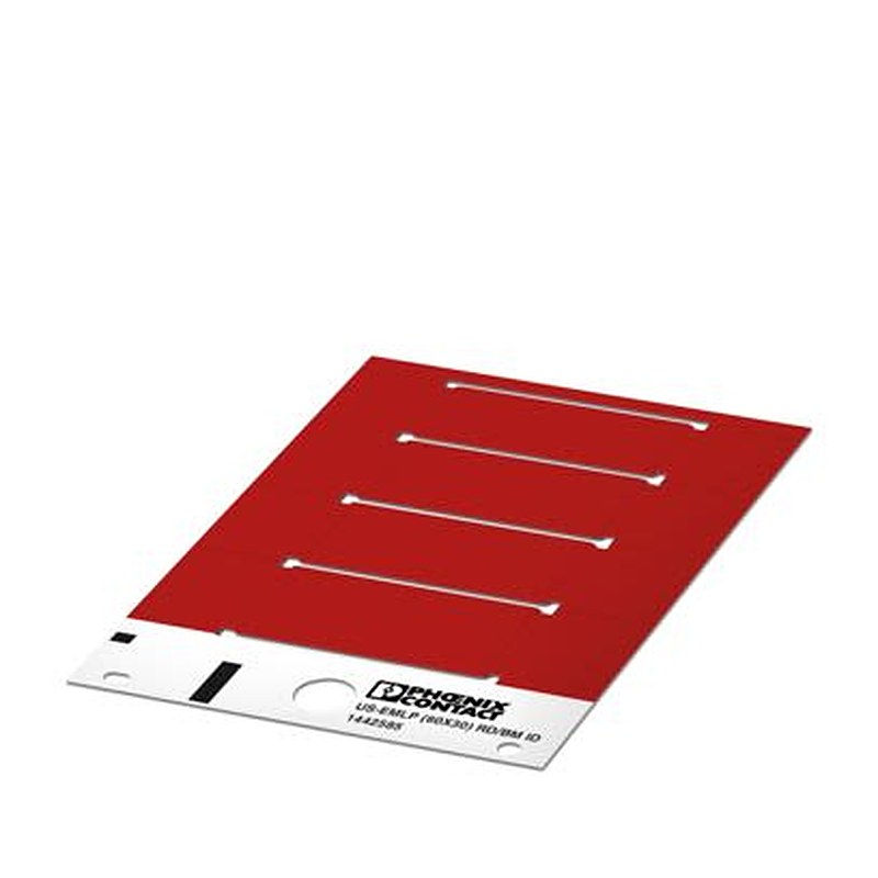 Phoenix Contact Label, 0.55 mm Length, 29.8 mm Height 1442585 Red