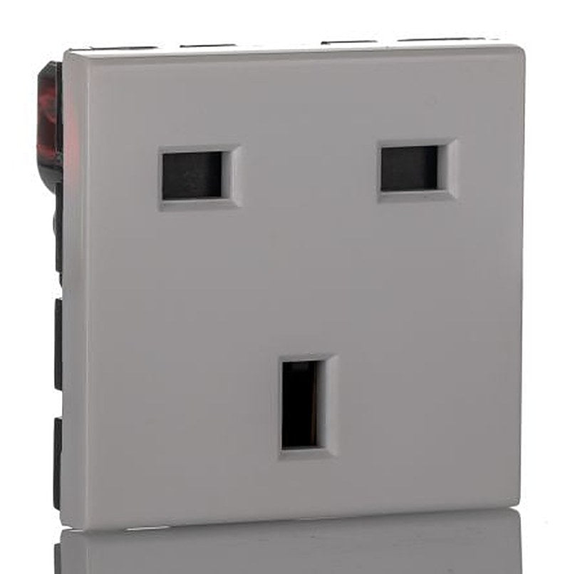 Weidmüller IE Black, White 1 Gang Plug Socket, 13A Outdoor, Type G - British
