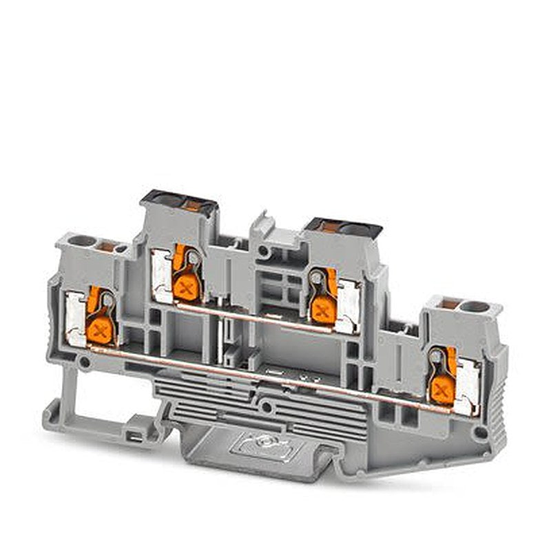 Phoenix Contact 1453890 Double Level Terminal Block Grey, 2.5mm², 2-Level, Push-in