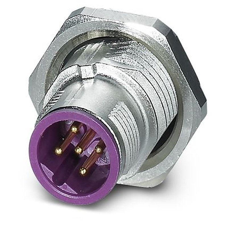 Phoenix Contact Circular Connector, 5 Contacts, Rear, M12 Connector, Plug, Male, IP67, SACC Series