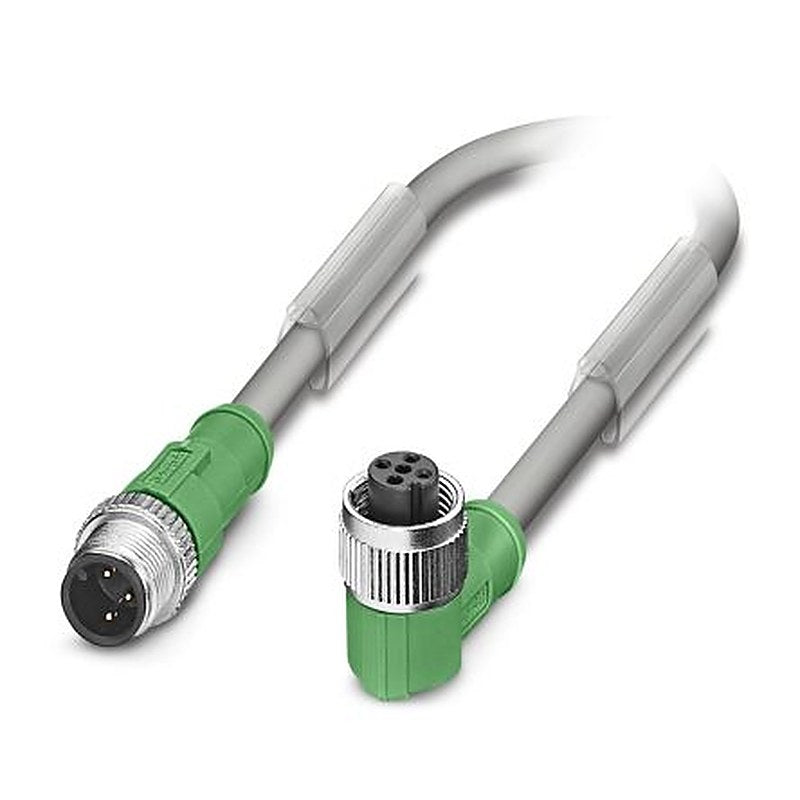 Phoenix Contact Male 3 way M12 to Female 3 way Angled Socket M12 Sensor Actuator Cable, 1.5 m