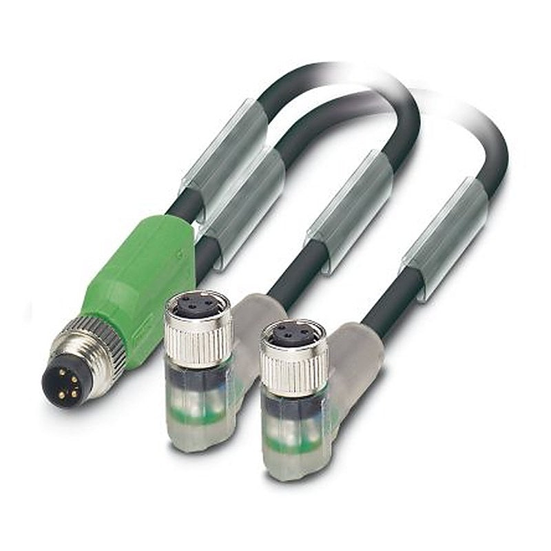 Phoenix Contact Male 3 way M8 to Female 3 way M8 Sensor Actuator Cable, 300 mm