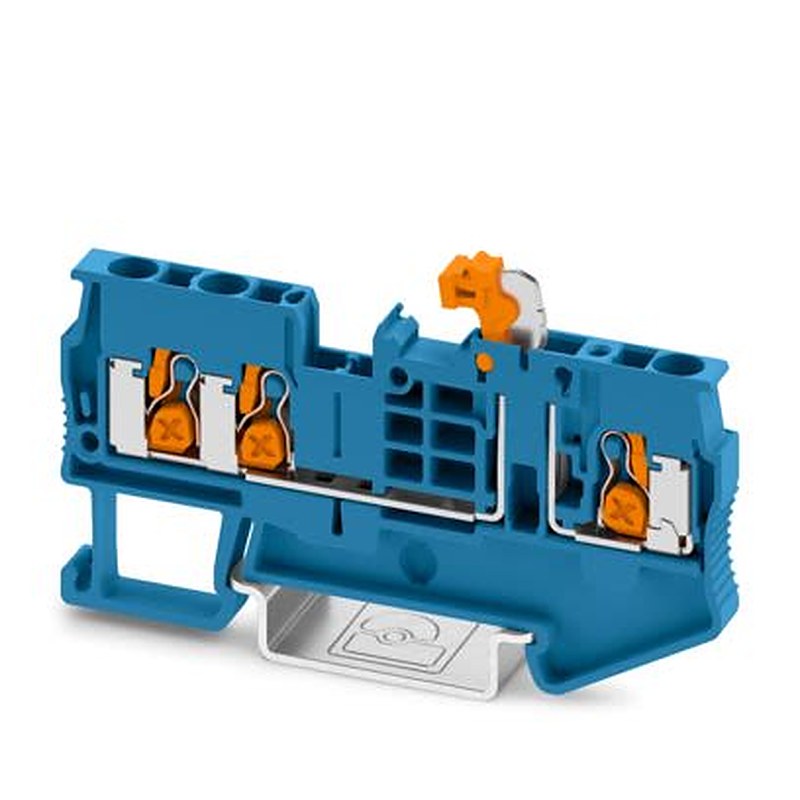 Phoenix Contact 1462721 XT Series Knife Disconnect Terminal Block Blue, 2.5mm², 1-Level, Push-in