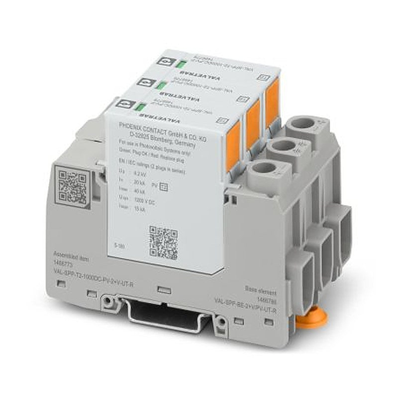 Phoenix Contact, VAL Surge Arrester 1200V dc Maximum Voltage Rating 40 kA Maximum Surge Current Type 2 Arrester