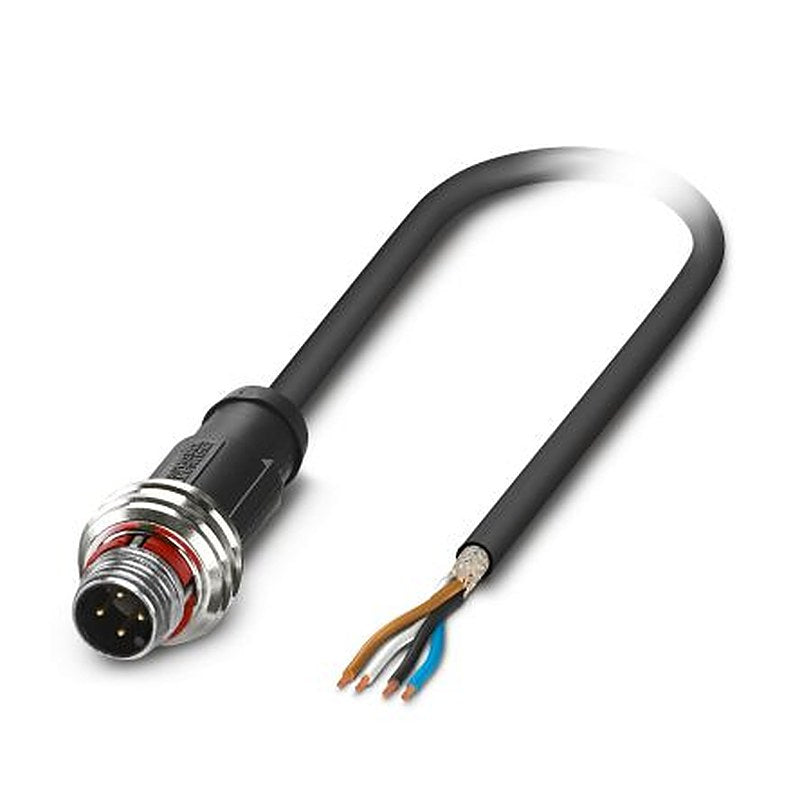 Phoenix Contact Male 4 way M12, Straight to 4 way Free Cable End Sensor Actuator Cable, 10 m