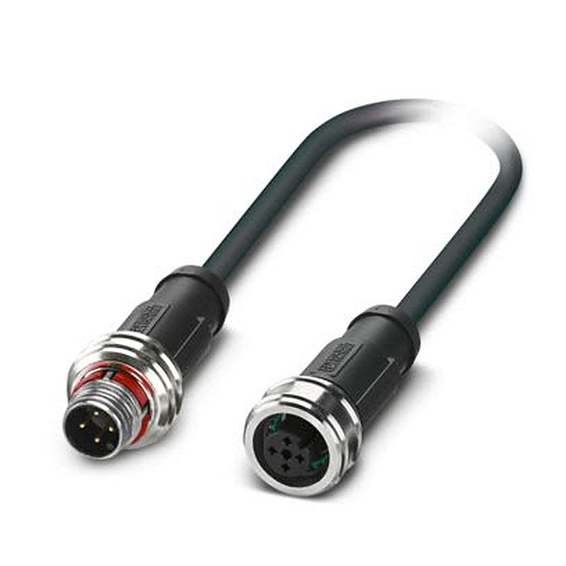 Phoenix Contact Male 4 way M12, Straight to Female 4 way M12, Straight Sensor Actuator Cable, 300 mm