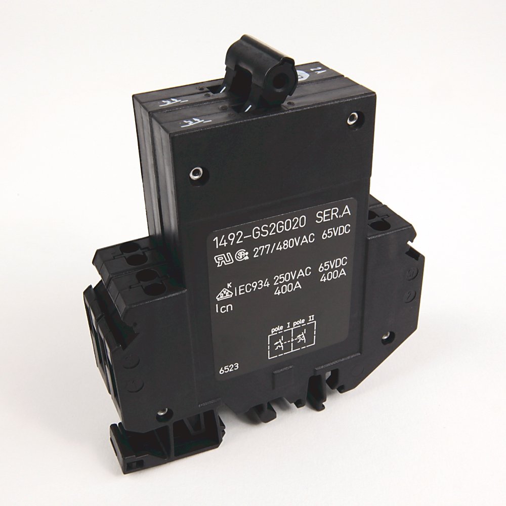 1492-GS High Density Supplemental Circuit Breaker (Toggle Type), 2-pole, 10.0 A