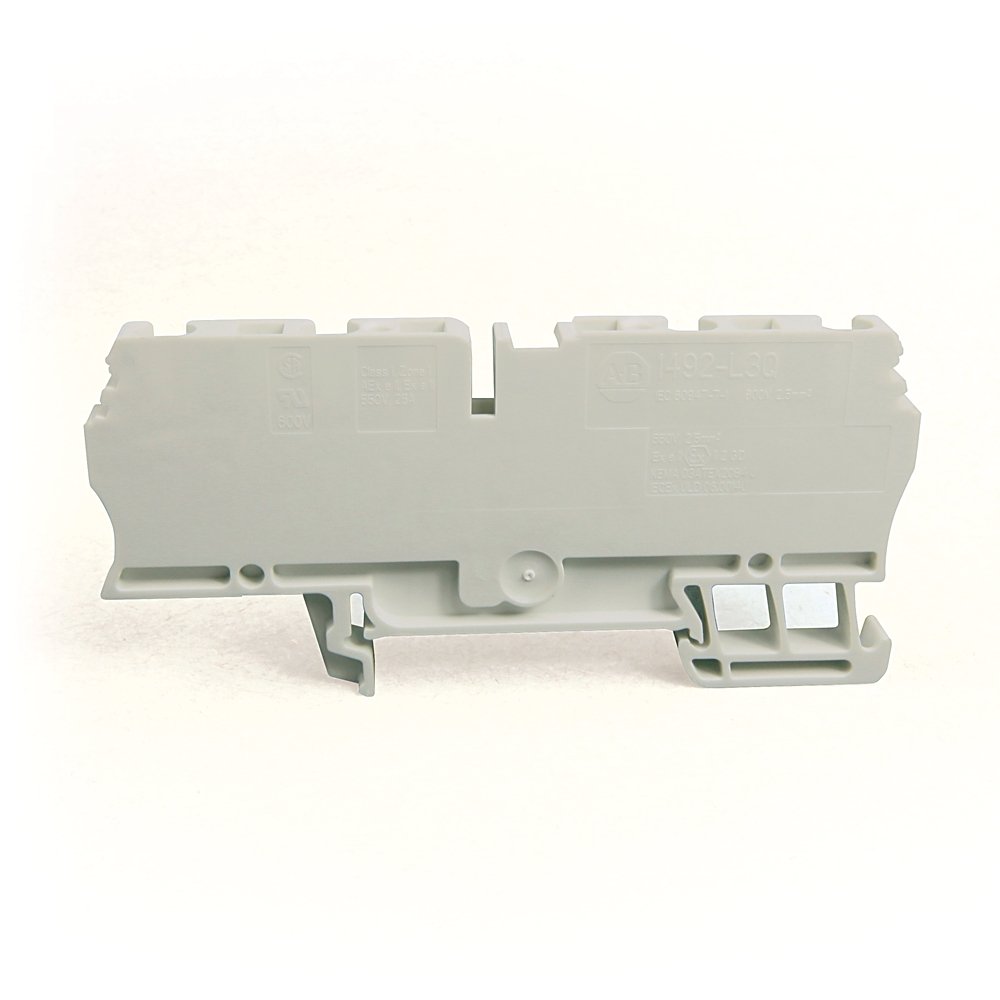 Spring Clamp Terminal Block,One-Circuit Feed-Through Block,2.5mm² (# 30 AWG - # 12 AWG),2 Connection points on each side,White,