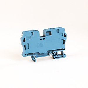 Spring Clamp Terminal Block,Side-by-Side Two-Circuit Feed-Through Block,2.5mm² (# 26 AWG - # 12 AWG),Standard Feedthrough,Green,