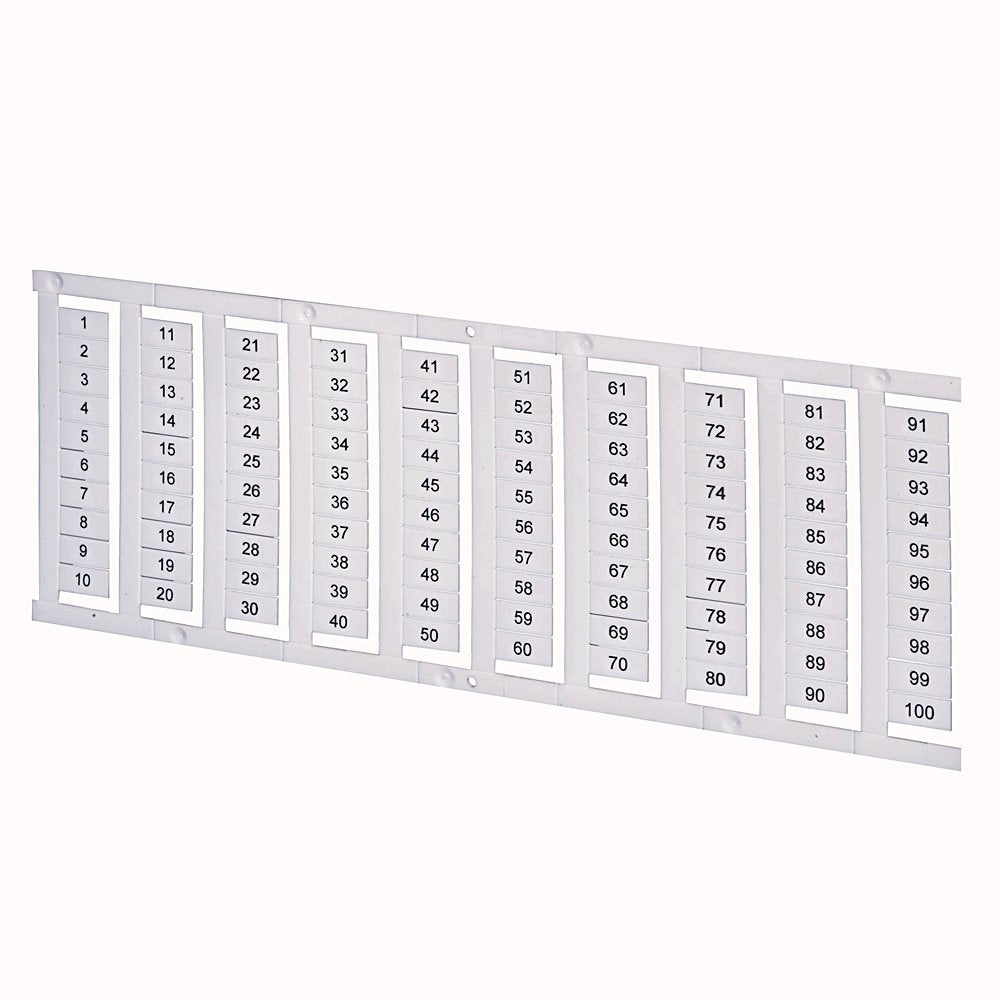 1492 Terminal Block Accessories Snap-In Individual Marker Card6 mm x 10 mmNo Text