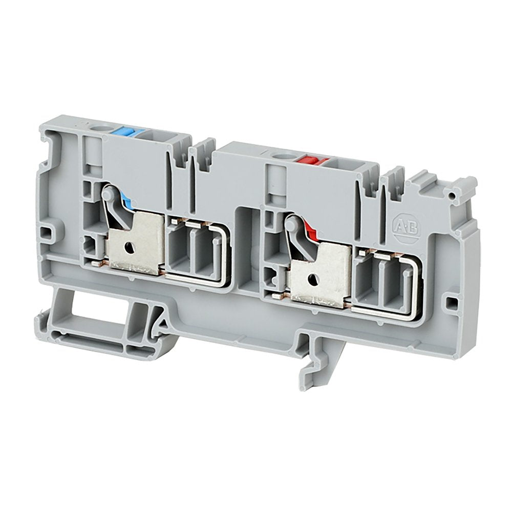 1492-P Push-in Terminal Blocks , 6 mm² ( AWG 22 - AWG 8),36 A , Control Power Distribution Block , Starter Block ,1 Point Red, 1 Point Blue