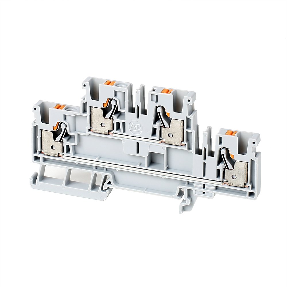 1492-P Push-in Terminal Blocks , 4 mm² (AWG 26 - AWG 10),30 A , Feed-Through , Multi-Level ,1 Point On Each Side Per Circuit
