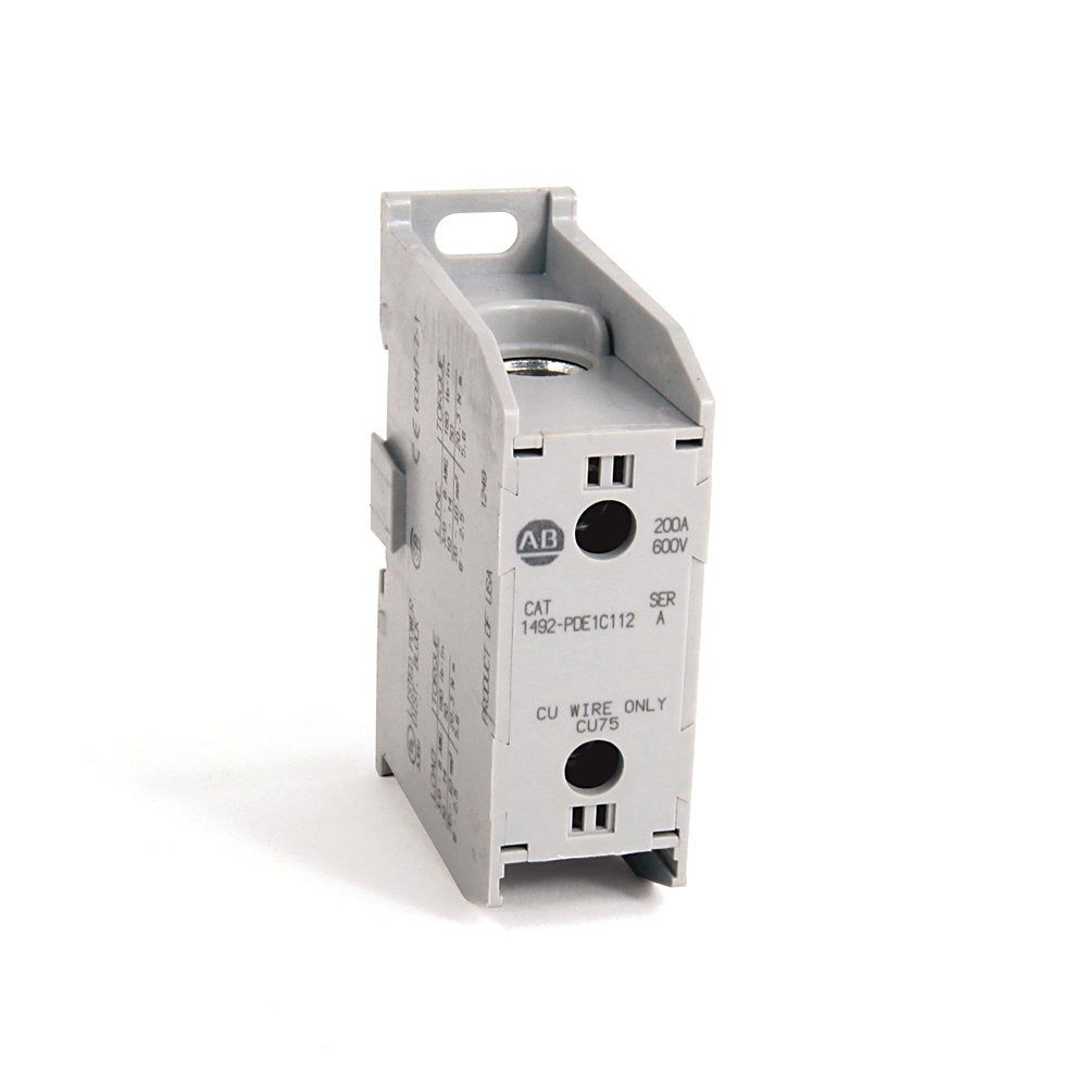 1492 Enclosed Power Distribution Block, 1-Pole, Copper, 1 Opening Line Side, 1 Opening Load Side, 200 Amps