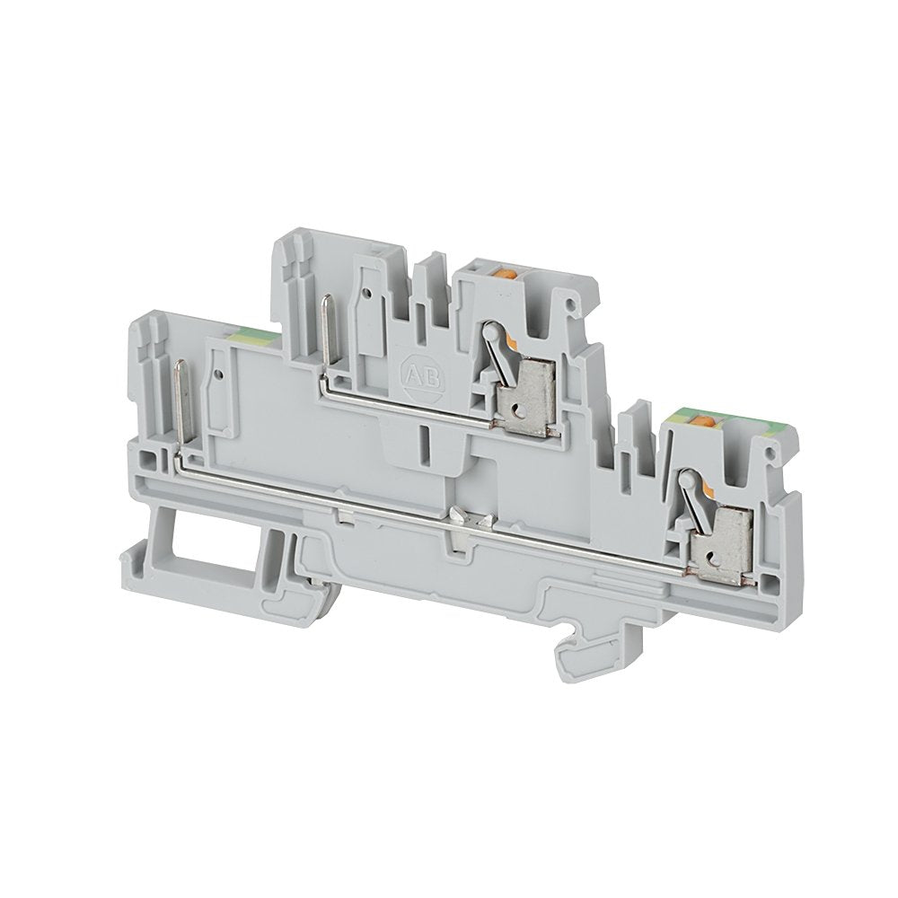 1492-P Push-in Terminal Blocks , 2.5 mm² (AWG 28 - AWG 12),20 A , Feed-Through & Grounding Block , Multi-Level ,2 Flexible Plug, 1 Point On Other Side per Circuit