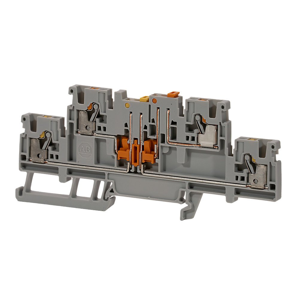 1492-P Push-in Terminal Blocks , 2.5 mm² (AWG 28 - AWG 12),13 A , Knife Disconnect/Isolation Block , Multi-Level ,1 Point On Each Side Per Circuit