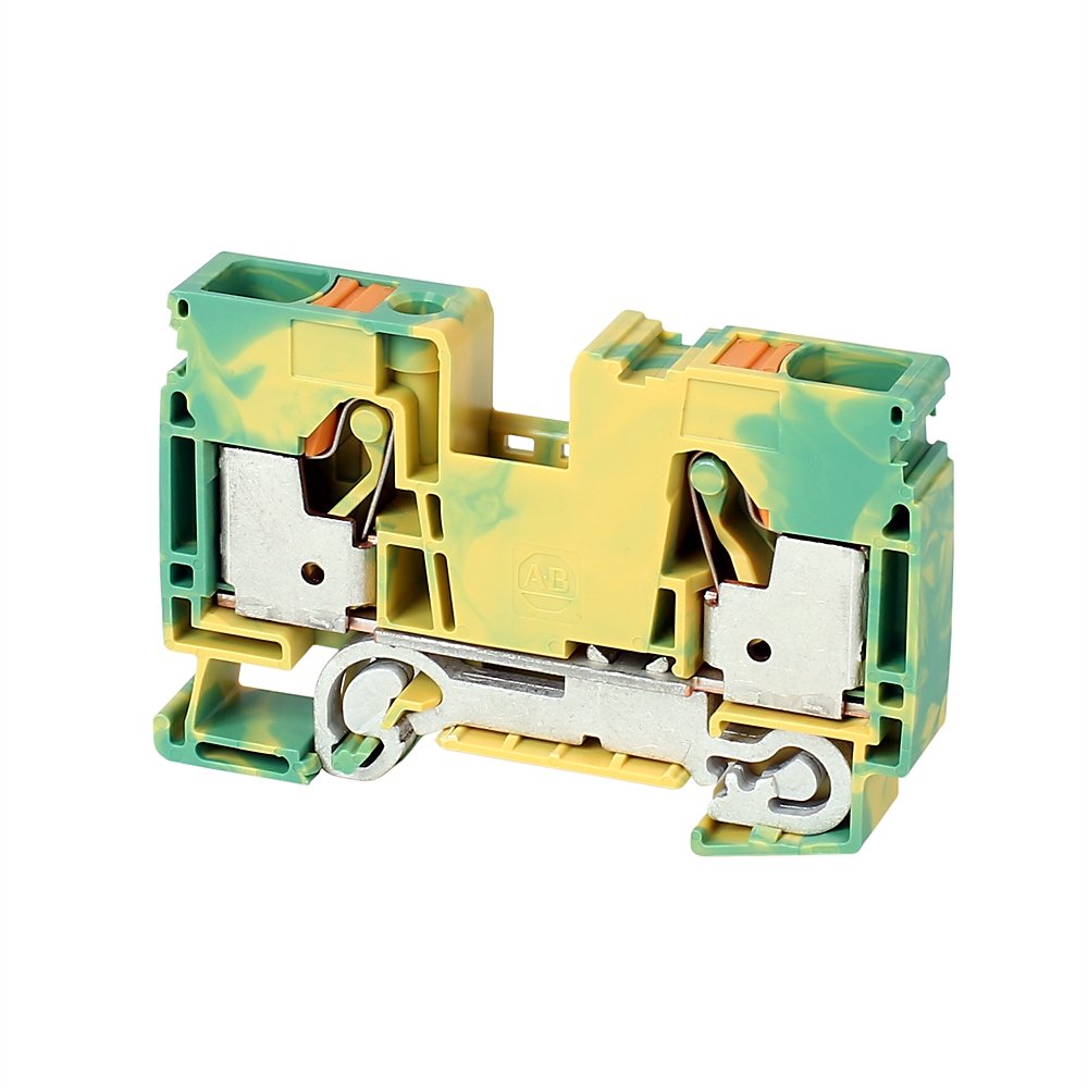 1492-P Push-in Terminal Blocks , 16 mm² ( AWG 18 - AWG 6) , Grounding Block , Single Level ,1 Point On Each Side Per Circuit