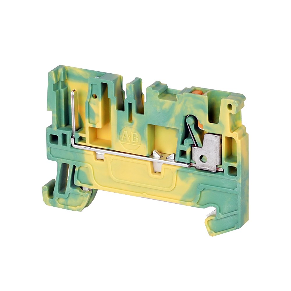 1492-P Push-in Terminal Blocks , 2.5 mm² (AWG 28 - AWG 12) , Grounding Block , Single Level ,1 Flexible Plug, 1 Point On Other Side Per Circuit